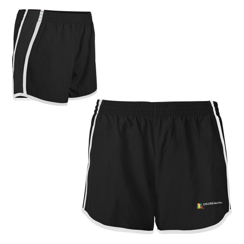  Womens Black/White Team Short - Encore Electric