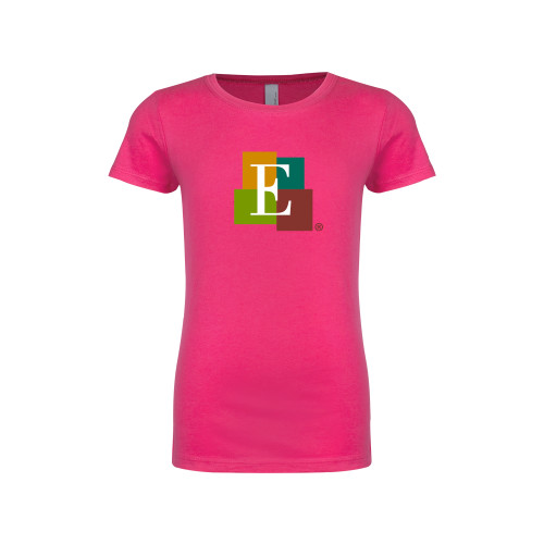  Next Level Girls Fuchsia Fashion Fit T Shirt - Icon