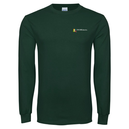  Dark Green Long Sleeve T Shirt - Encore Electric