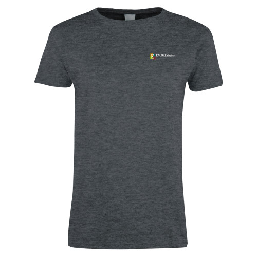  Womens Dark Heather Short Sleeve Tee - Encore Electric