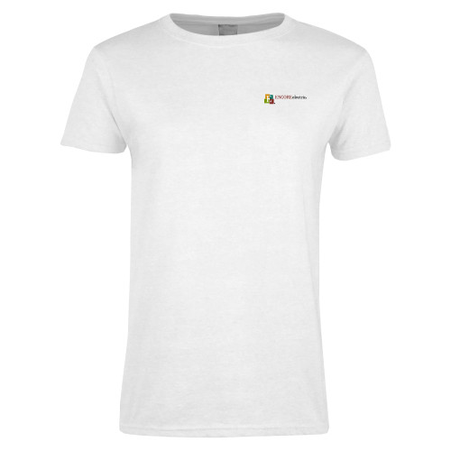  Womens White Short Sleeve Tee - Encore Electric