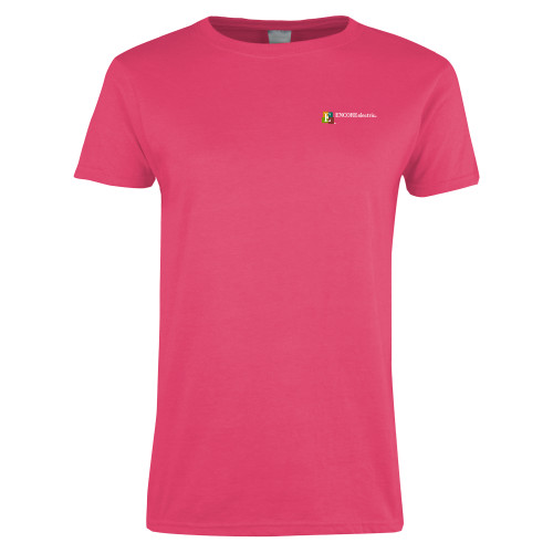  Womens Hot Pink Short Sleeve Tee - Encore Electric
