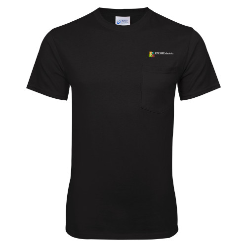  Black T Shirt w/Pocket - Encore Electric