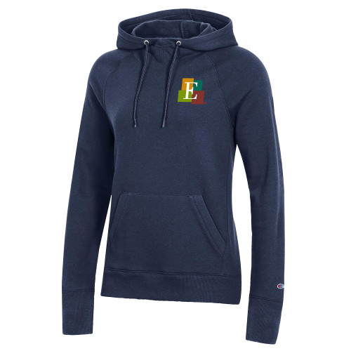  Champion Womens Navy Pull Over Hood - Icon