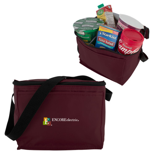  Six Pack Maroon Cooler - Encore Electric