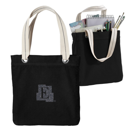  Allie Black Canvas Tote - Icon Graphite Soft Glitter