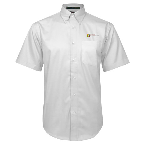  White Twill Button Down Short Sleeve - Encore Electric