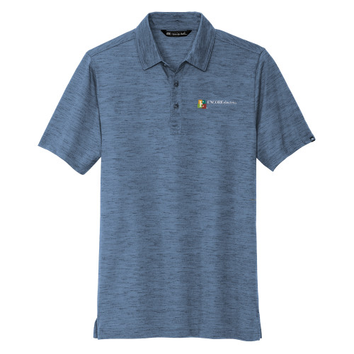  TravisMathew Riviera Blue Auckland Slub Polo - Encore Electric