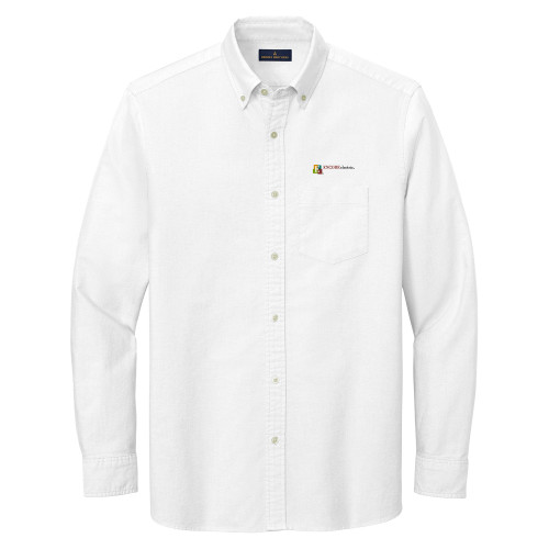  Brooks Brothers Mens White Casual Oxford Cloth Shirt - Encore Electric