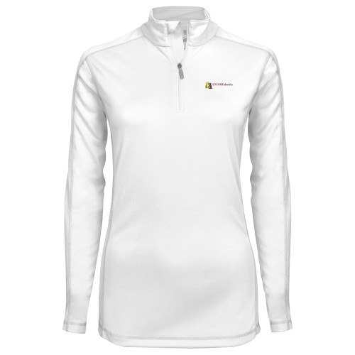  Syntrel Womens White Interlock 1/4 Zip - Encore Electric