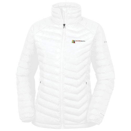  Columbia Womens White Powder Lite Jacket - Encore Electric