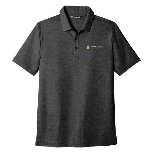  TravisMathew Black Oceanside Heather Polo - Encore Electric