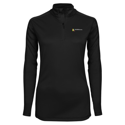  Syntrel Womens Black Interlock 1/4 Zip - Encore Electric