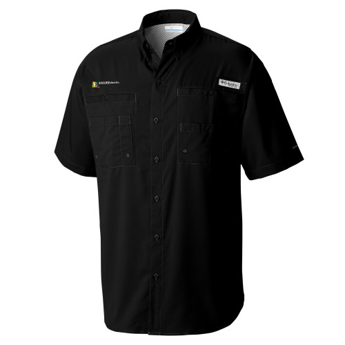  Columbia Black Tamiami Performance Short Sleeve Shirt - Encore Electric