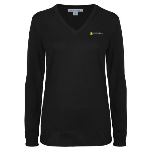  Womens Black VNeck Sweater - Encore Electric