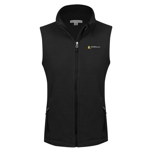  Womens Black Fleece Full Zip Vest - Encore Electric