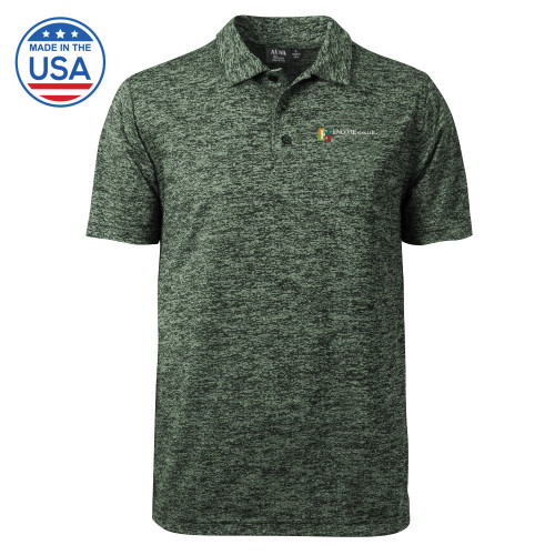  Dark Green Honeycomb Jacquard Polo - Encore Electric