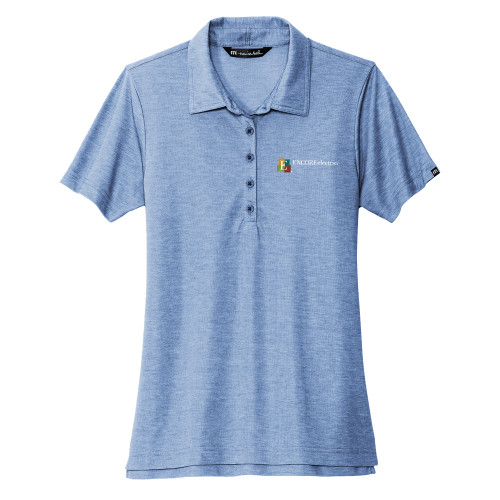 TravisMathew Womens Classic Blue Heather Oceanside Polo - Encore Electric