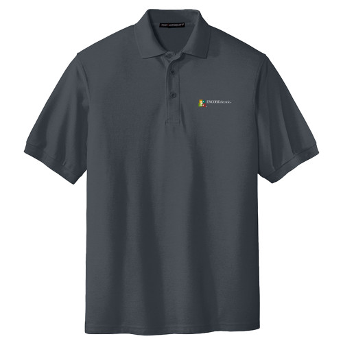 Extended Charcoal Silk Touch Polo - Encore Electric