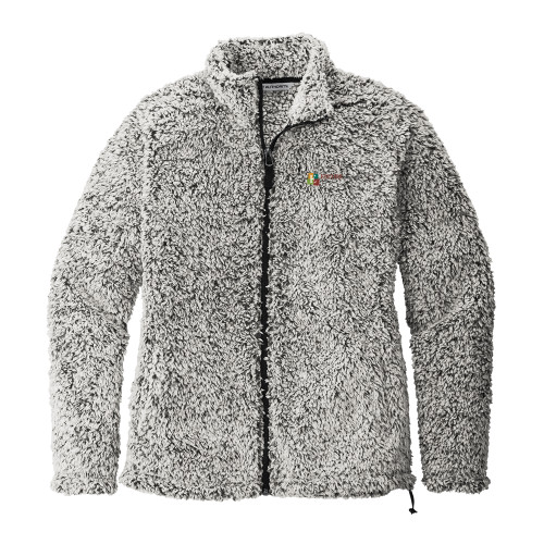  Womens Grey Heather Cozy Fleece Jacket - Encore Electric