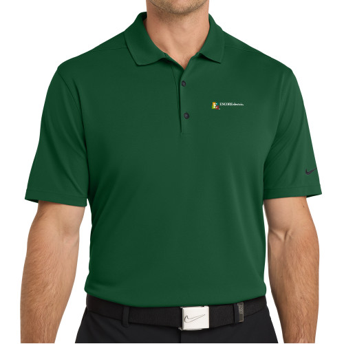  Nike Dark Green Dri Fit Micro Pique 2.0 Polo - Encore Electric