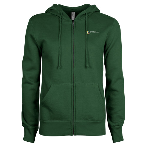 Main Image for  ENZA Womens Dark Green Fleece Full Zip Hoodie