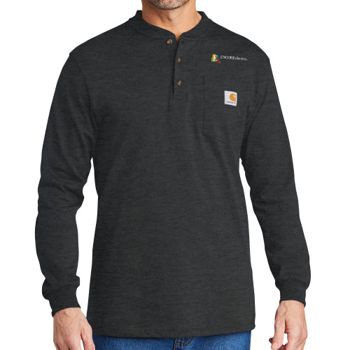 Main Image for  Carhartt Carbon Heather Long Sleeve Henley Shirt