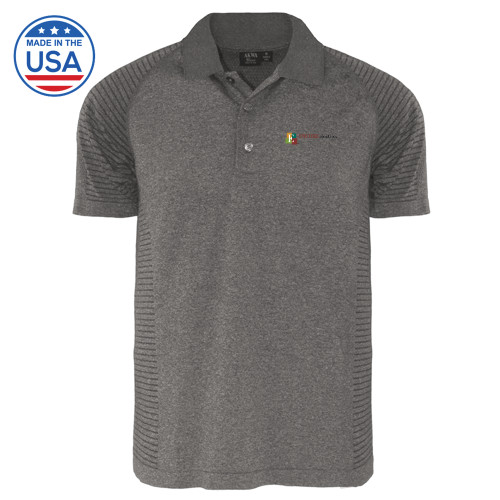  Heather Grey Body Mapping Polo - Encore Electric