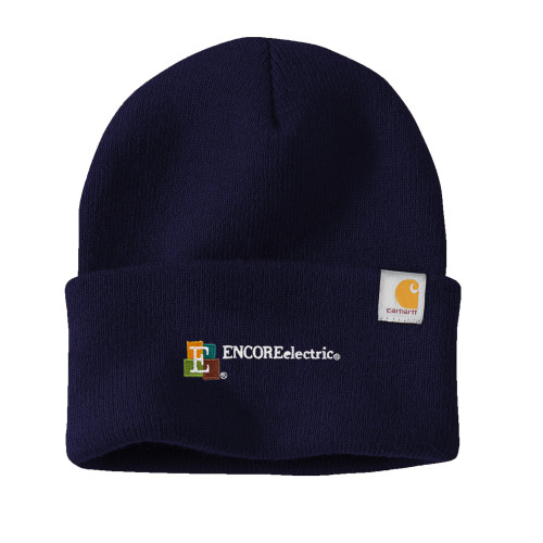  Carhartt Navy Knit Beanie w/Cuff - Encore Electric