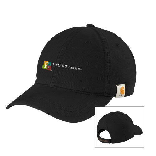  Carhartt Black Cotton Adjustable Canvas Hat - Encore Electric