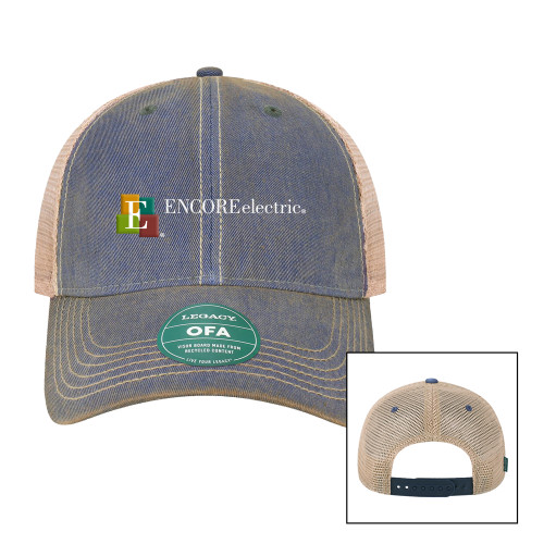  Legacy Blue/Khaki Old Favorite Trucker Hat - Encore Electric