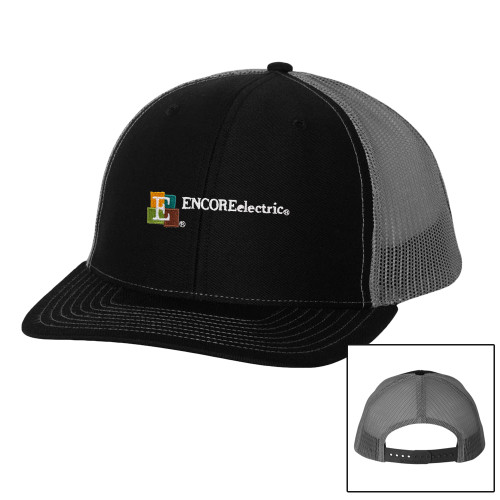  Richardson Black/Charcoal Trucker Hat - Encore Electric