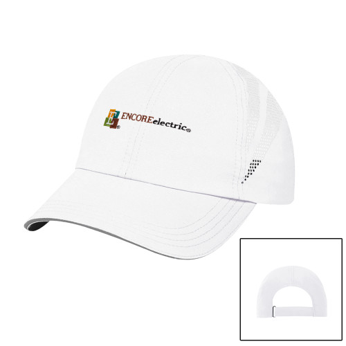  Womens White Performance Cap - Encore Electric