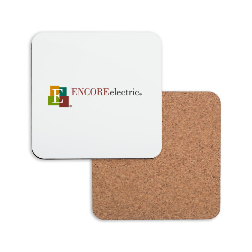  Hardboard Coaster w/Cork Backing - Encore Electric