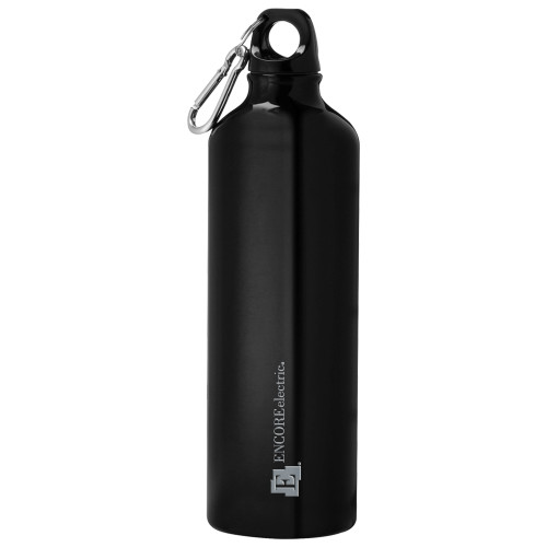  Venture Aluminum Black Bike Bottle 26oz - Encore Electric Engraved