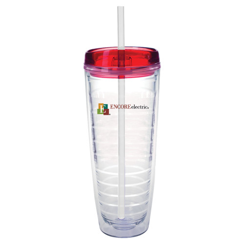  Tritan Double Wall Tumbler w/Red Top 26oz - Encore Electric