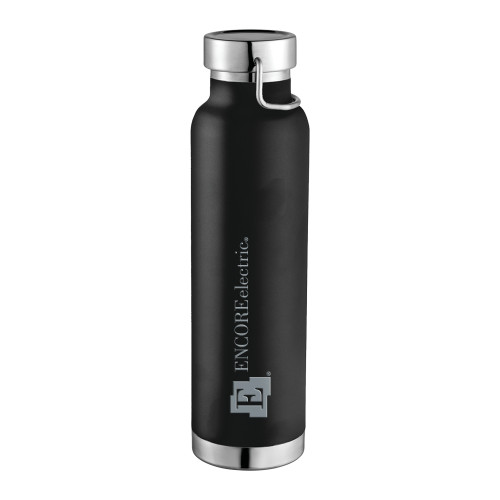  Thor Copper Vacuum Insulated Black Bottle 22oz - Encore Electric Engraved