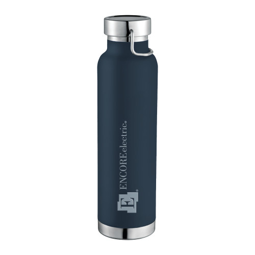  Thor Copper Vacuum Insulated Navy Bottle 22oz - Encore Electric Engraved