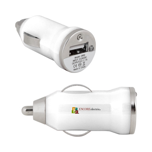  On the Go White Car Charger - Encore Electric