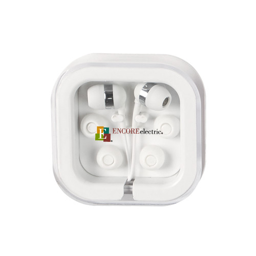  Ear Buds in Clear Square Case - Encore Electric