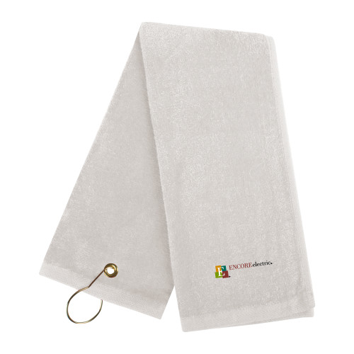  White Golf Towel - Encore Electric
