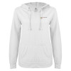 Thumbnail image for  ENZA Womens White V Notch Raw Edge Fleece Hoodie