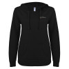 Thumbnail image for  ENZA Womens Black V Notch Raw Edge Fleece Hoodie