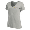 Thumbnail image for  Womens Plus Heather Grey V Neck T Shirt
