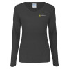Thumbnail image for  Womens Dark Heather Long Sleeve V Neck Tee 