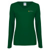 Thumbnail image for  Womens Dark Green Long Sleeve V Neck Tee 