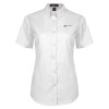 Thumbnail image for  Womens White Twill Button Up Short Sleeve