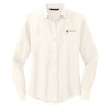 Thumbnail image for  Mercer + Mettle Womens Ivory Crepe Long Sleeve Camp Blouse
