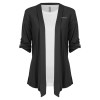 Thumbnail image for  Womens Grey Drape Front Cardigan Sweater