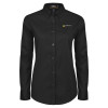 Thumbnail image for  Womens Black Twill Button Down Long Sleeve 